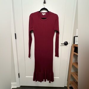 J.Crew Ribbed Burgundy Sweater